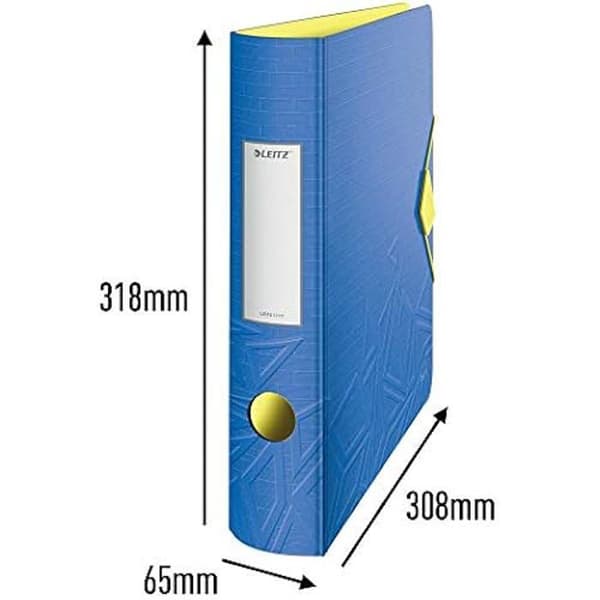 Hämapärm - LEITZ - Urban Chic - A4 - Blå - Rundad Rygg 65mm - Elastisk Stängning