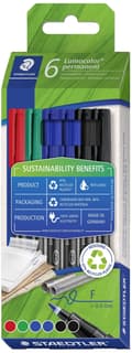 Pikkukuva 1 / 5: Lumocolor Eco line 0,6 mm foliomerkki 6 kpl Staedtler