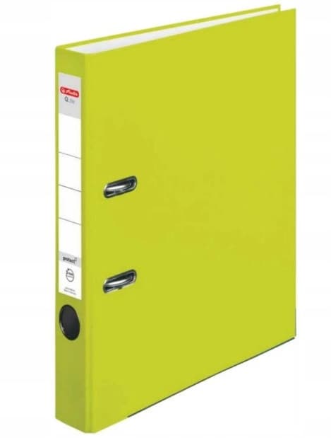 Herlitz A4/50mm PP Neon Grön Q-File pärm