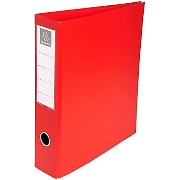 Mapp - EXACOMPTA - réf. 51740E - PVC med förstärkta kanter - 4 D-ringar 50 mm - Rygg 70 mm - A4 maxi