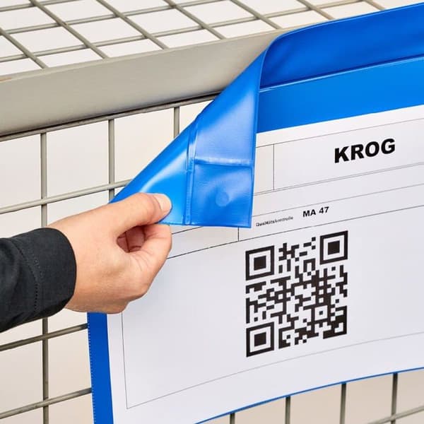 Krog neodympärm A6 ficka med lock, 25 st blå