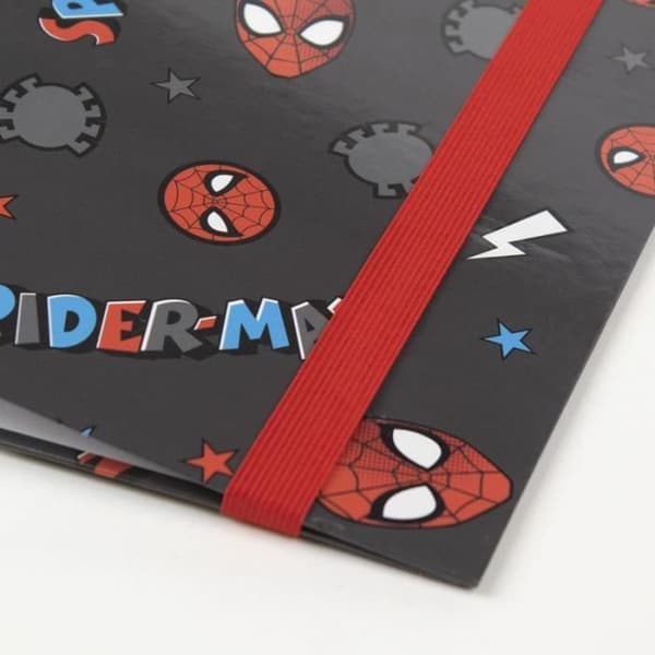 Skolmapp - Cerda - Spiderman - Vit - A4 - Med ringar
