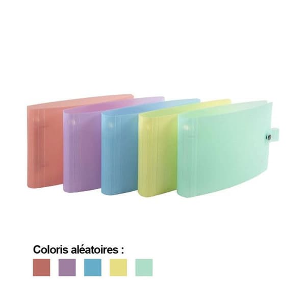 Flexibel pärm 2 ringar rygg 30mm pastellfärg Chromaline Exacompta