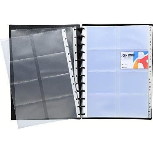 Exacompta visitkort med ringar A4 med 12 fickor + Register A-Z (Zipper System) - 75251E