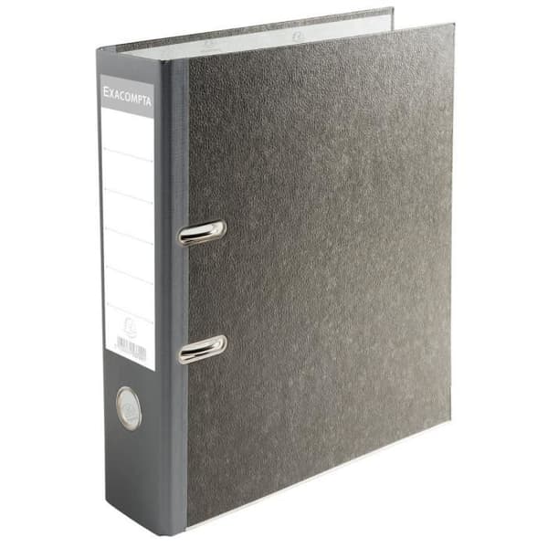 EXACOMPTA "Prem'Touch" spakbågsfil A4 gråmarmorpapper 80 mm rygg