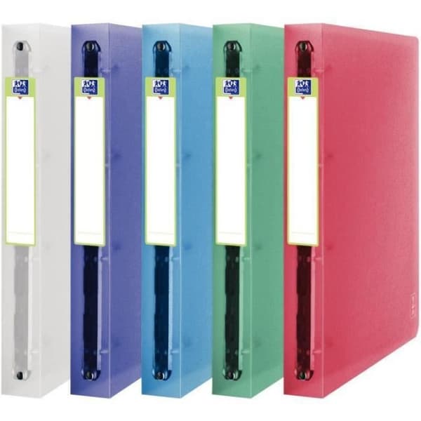 Pärm 4 ringar rygg 4 cm A4+ assorterad 2nd life halvstyv OXFORD