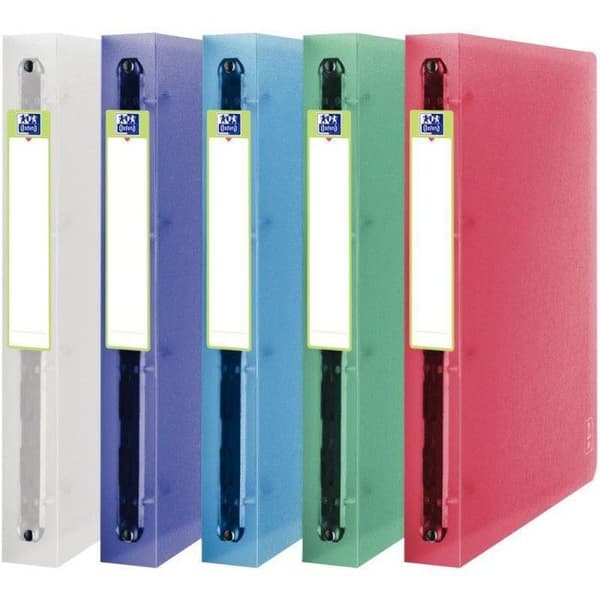 Pärm 4 ringar rygg 4 cm A4+ assorterad 2nd life halvstyv OXFORD