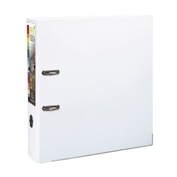 EXACOMPTA - Extra stor armbågsfil - 80 mm ryggrad - 24,2 x 29,7 - Polypropenkant - Vit