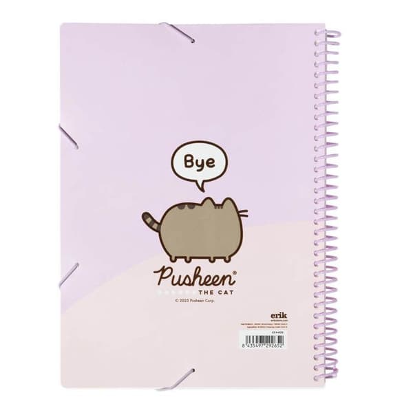 Pusheen - A4 A4 pärm med resår + 30 transparenta pärmar
