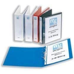 PVC-mapp i A5-format - Emgee - Ref 570350 - 2 D-ring - Kapacitet 25 mm - Paket med 6.