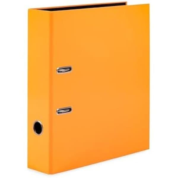 A4 mapp - HERMA - 20064 - Neonorange - 7 cm - Spolmekanism - Kartong