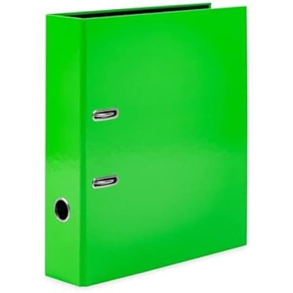 A4-pärm - HERMA - 20066 - Fluogreen - 7 cm - Spolemekanism - Papp