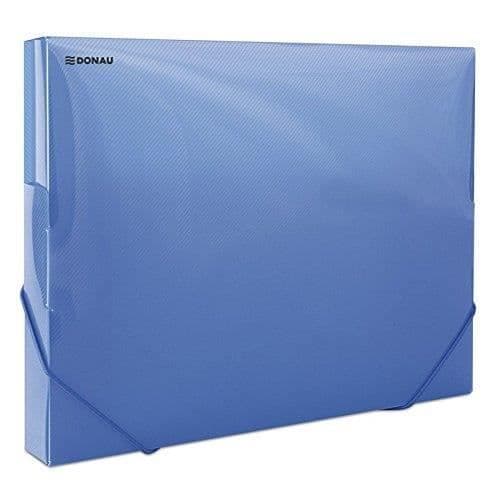Okänd Donau 8545001pl de 10 dokumentmappar/Arkiv med elastisk, PP, A4/30, 700m, blå transparent -