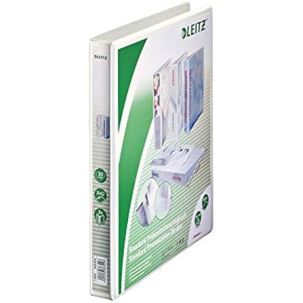 Presentationsklase - LEITZ - A4 - 20 mm - 2 ringar - Vit