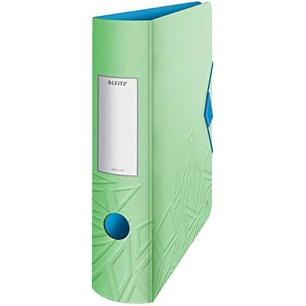 Häfthäfte med spole - LEITZ - Urban Chic - A4 - Grön - Rundad Rygg 82mm - Elastisk Stängning
