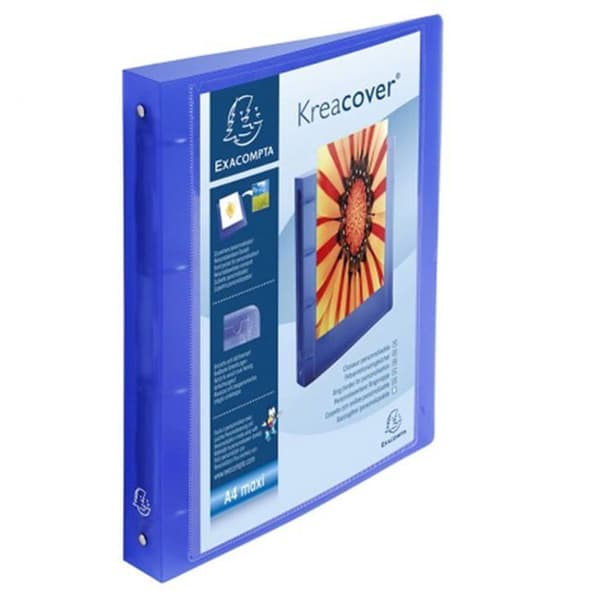 Pärm - EXACOMPTA - Krea Cover - 4 ringar - A4 maxi - Genomskinlig polypropen