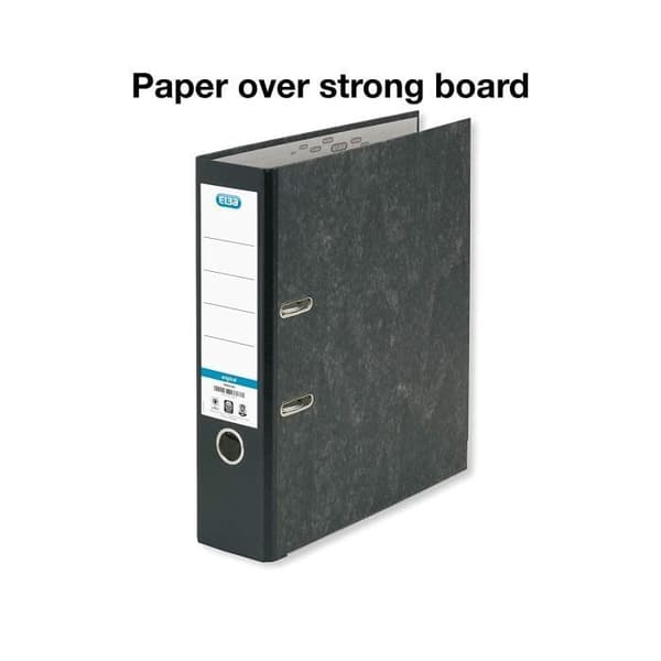 Elba Classic Spak Arch File 80mm Spine Cloudy Black Box of 10 - 400122123