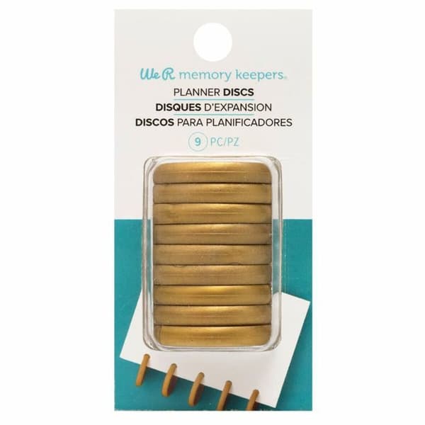 Binders - We R Memory Keepers - Brons - 9 st - Plast - 3 cm i diameter