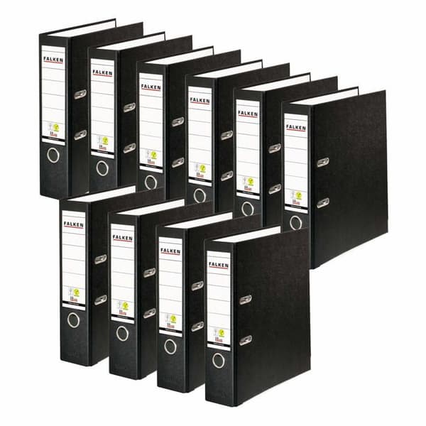 Bindning - plastpinne - transparent - Falken omslag - 11352838 - 10er Pack breit Svart