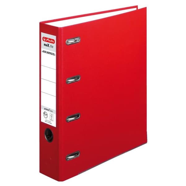 Herlitz - 108422681 - maX.file Protect 10842268 Paket med 10 dubbelpärmar Röd Format A4 Rygg 7 cm