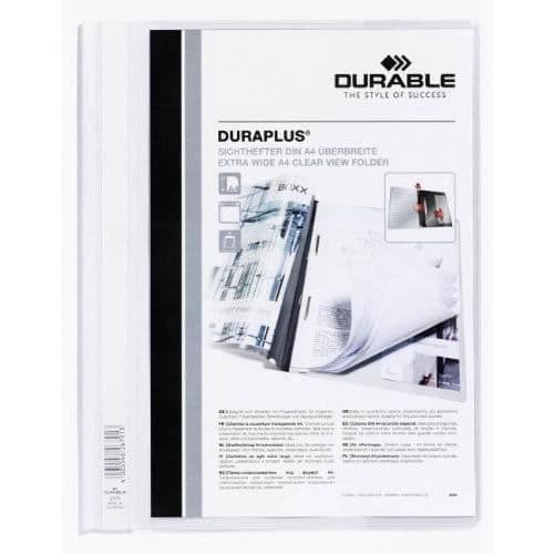 Slitstarkt Duraplus-paket med 25 A4 lamellpärmar, vit