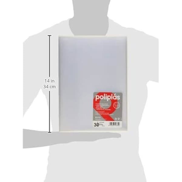 Mapp - GRAFOPLÁS - Modell Folio - 30 fickor - Omslag i Polypropen - A4-format
