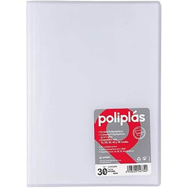 Mapp - GRAFOPLÁS - Modell Folio - 30 fickor - Omslag i Polypropen - A4-format