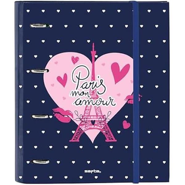 Safta Paris 4-rings foliopärm - idealisk för barn i olika åldrar - bekväm och mångsidig