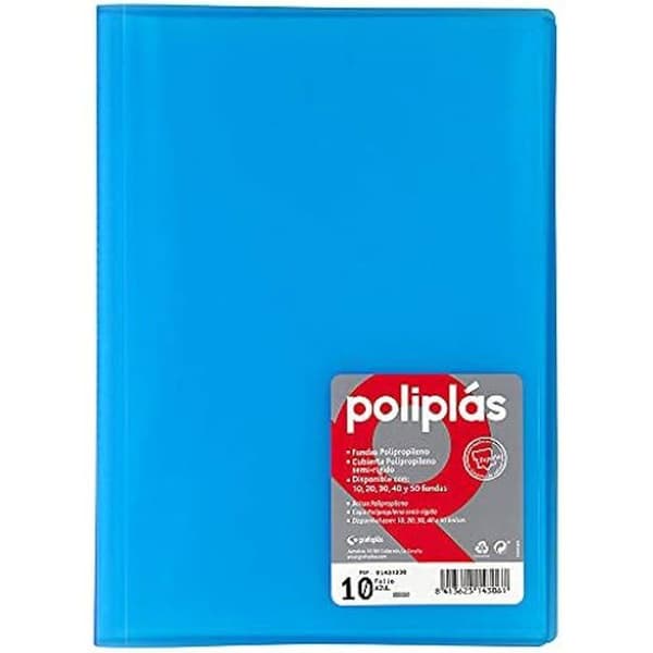 Dokumentfodral - GRAFOPLÁS - 1155732 - 10 fodral - Omslag i Polypropylen - Blå