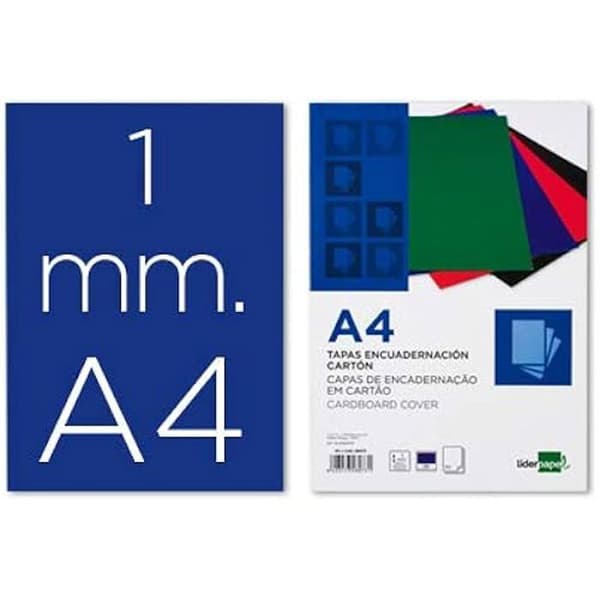 Inbindningslock - LIDERPAPEL - A4 - 1 mm - Paket med 50 - Blå