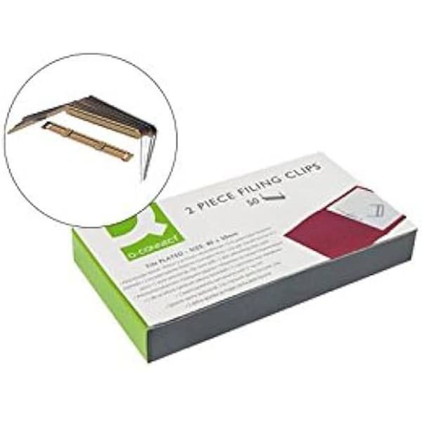Relieur Fasteneur - Q-CONNECT - 75638 - Förpackning med 50 Enheter - Blandade Färger - Plast