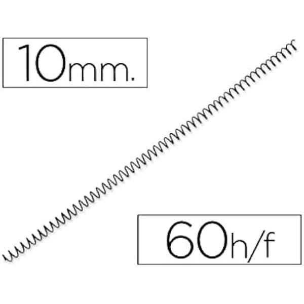 Metallisk Spiralbindare - Q-CONNECT - 64070 - Diameter 10 mm - Grön Färg - Steg 5:1