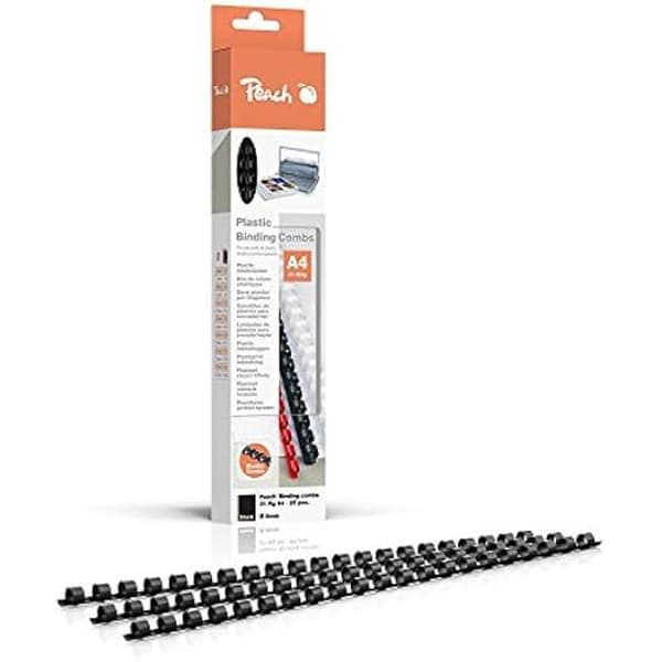 Plastbindningar - PEACH - Paket med 25 - 8 mm - Färg Svart - Praktiska för dokument