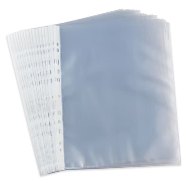 Hamelin Set med 200 A4 perforerade plastfickor Neutral frötjocklek 4/100:e färglös