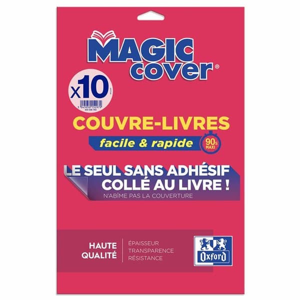 Oxford - 400160766 - 35 set med 10 ark Magic Cover A4 PP 7,5/100 släta färglösa bokomslag