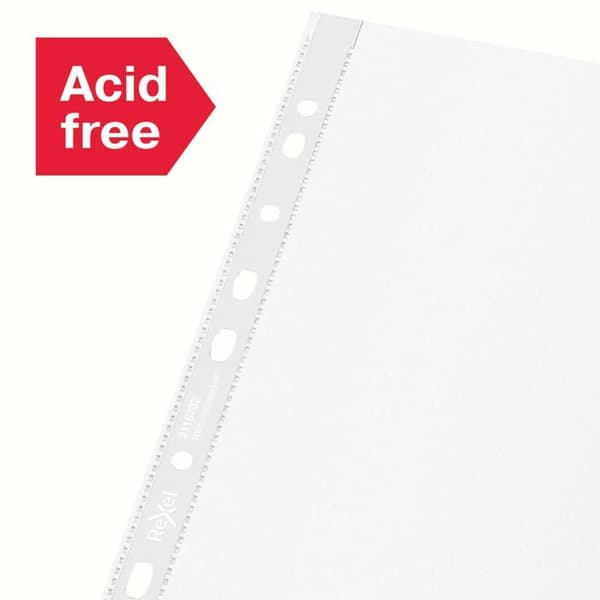 Acco/kensington Rexel Recycle 2115702 Förpackning med 100 A4-fickor i resistent polypropen präglad 70 mikron
