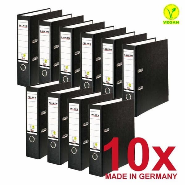Bindning - plastpinne - transparent - Falken omslag - 11352838 - 10er Pack breit Svart