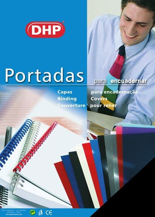 Dhp polypropenbindningsomslag 0,45 mm tjock, A4-storlek, svart, 100-pack