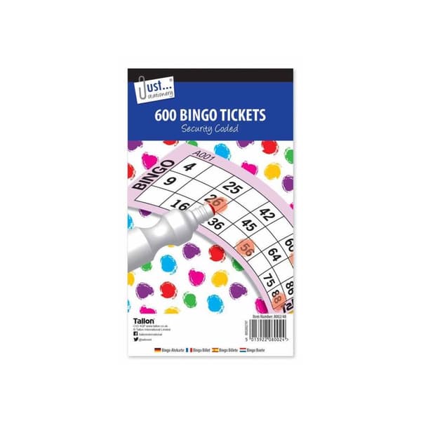 Just Stationery Jumbo Bingo-biljetter Multicoloured One Size