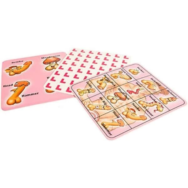 Bingo - Jungfruformat för brudens fest Roligt snopp-spel Upp till 12 spelare