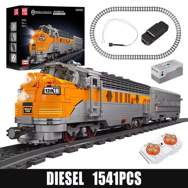 Fjernbetjent Diesel Lokomotiv Model, 1541 Stykker, Miljøvenligt Materiale,original boks emballage
