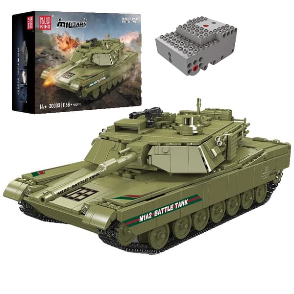 Militärstridsvagnsbyggsats, fjärrkontrollsfunktionalitet, kompatibel med andra märken,originalboxförpackning