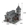 Miniatyrbillede 2 af 2: Medieval Kirke Byggesæt, 2058 Dele, Unisex Kompatibel med Kreative Klodser,2058pcs
