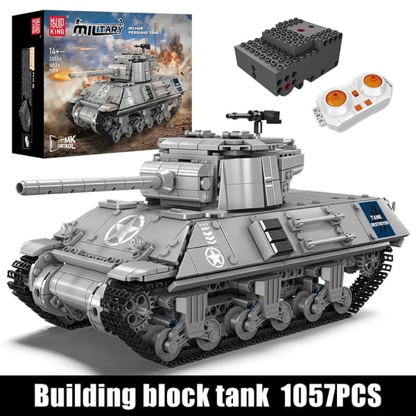 Mould King Byggeklods Tank, Fjernbetjeningsfunktion, 1057 Stykker,original boks emballage