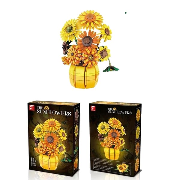 Solblomst Kreativ Sæt, Livlig Dekorativ Model, 1009PCS til Fantasifuld Konstruktion,Solblomst