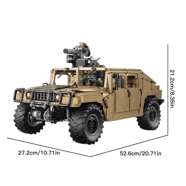 Militært Off-Road Køretøj Model, Detaljeret Design, Miljøvenlige Materialer,med instruktion