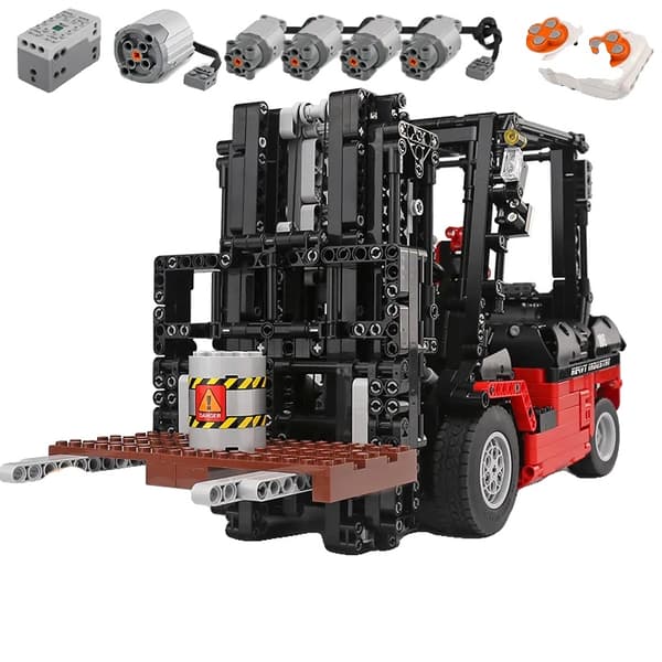 RC Gaffeltruck, Over 1700 Bygningselementer, Lithiumbatteri-drevet,RC Gaffeltruck