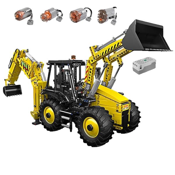 Teknisk Bulldozer Model, 2239 Klodser, Miljøvenlig Plastik,17036