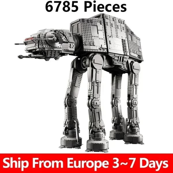 Stort AT-AT Byggesæt, 6785 Dele, Kompatibelt med Andre Byggesæt,6782stk INGEN KASSE