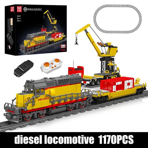 Dieselveturi, kauko-ohjattava, 1170 rakennuspalikkaa,Dieselveturi